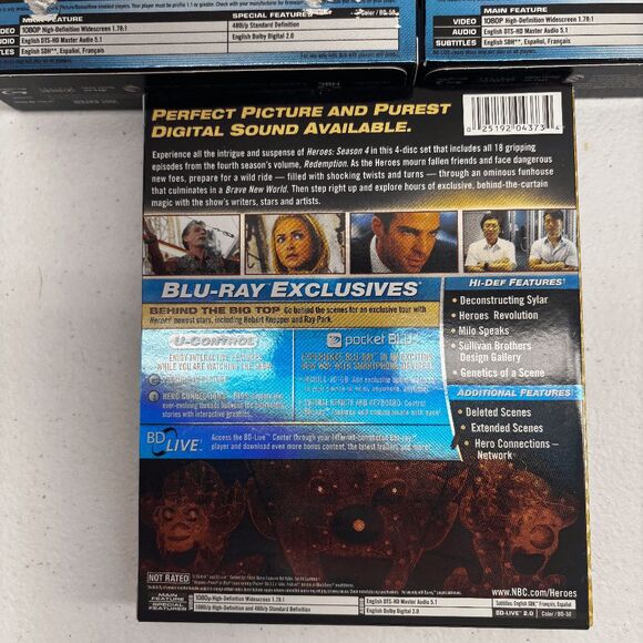 NBC Heroes Seasons 1 2 & 4 Blu Ray Seasons Lot Bundle NO SEASON 3 - Picture 9 of 9
